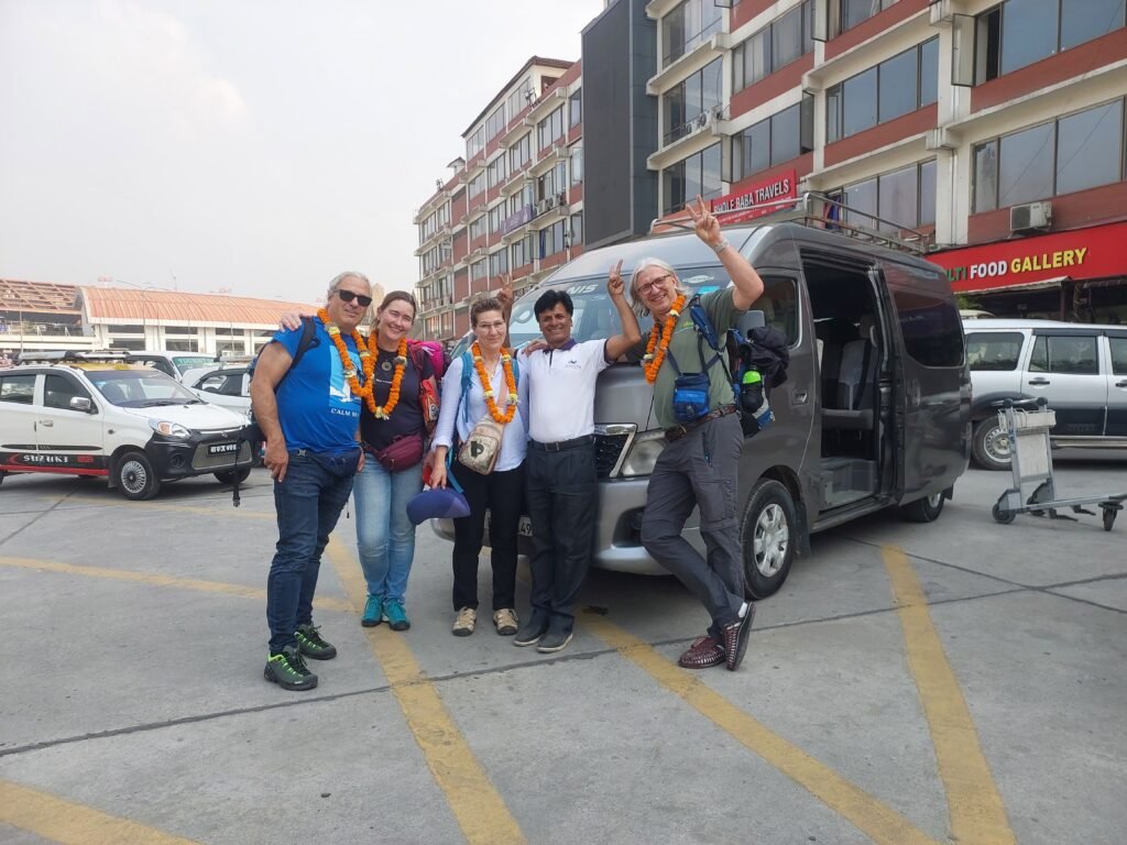Group picture after the warm meet-and-greet with Nepali hospitality upon arrival at Tribhuvan International Airport. The Polish group celebrates World Tourism Day 2025: Travel for Inclusive Growth, showcasing the theme “Tourism for Inclusive Growth” and the power of travel to connect cultures and communities.